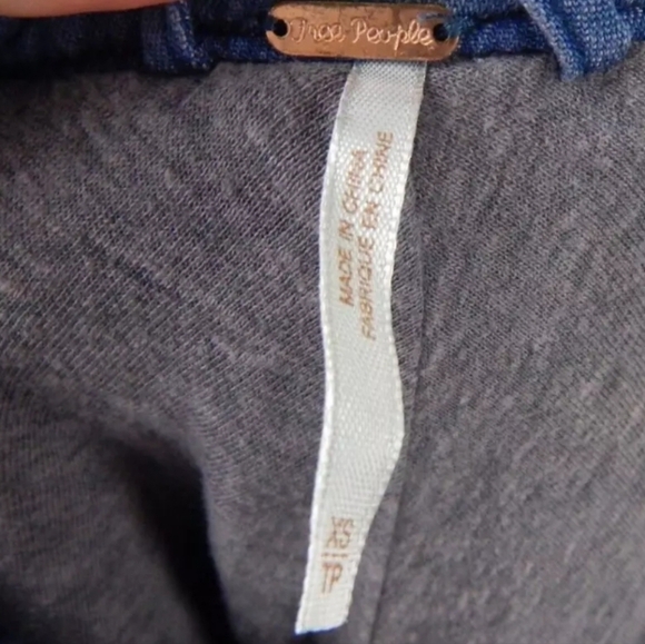 Free People Chambray Quilted Jacket Chore Coat - Picture 2 of 3